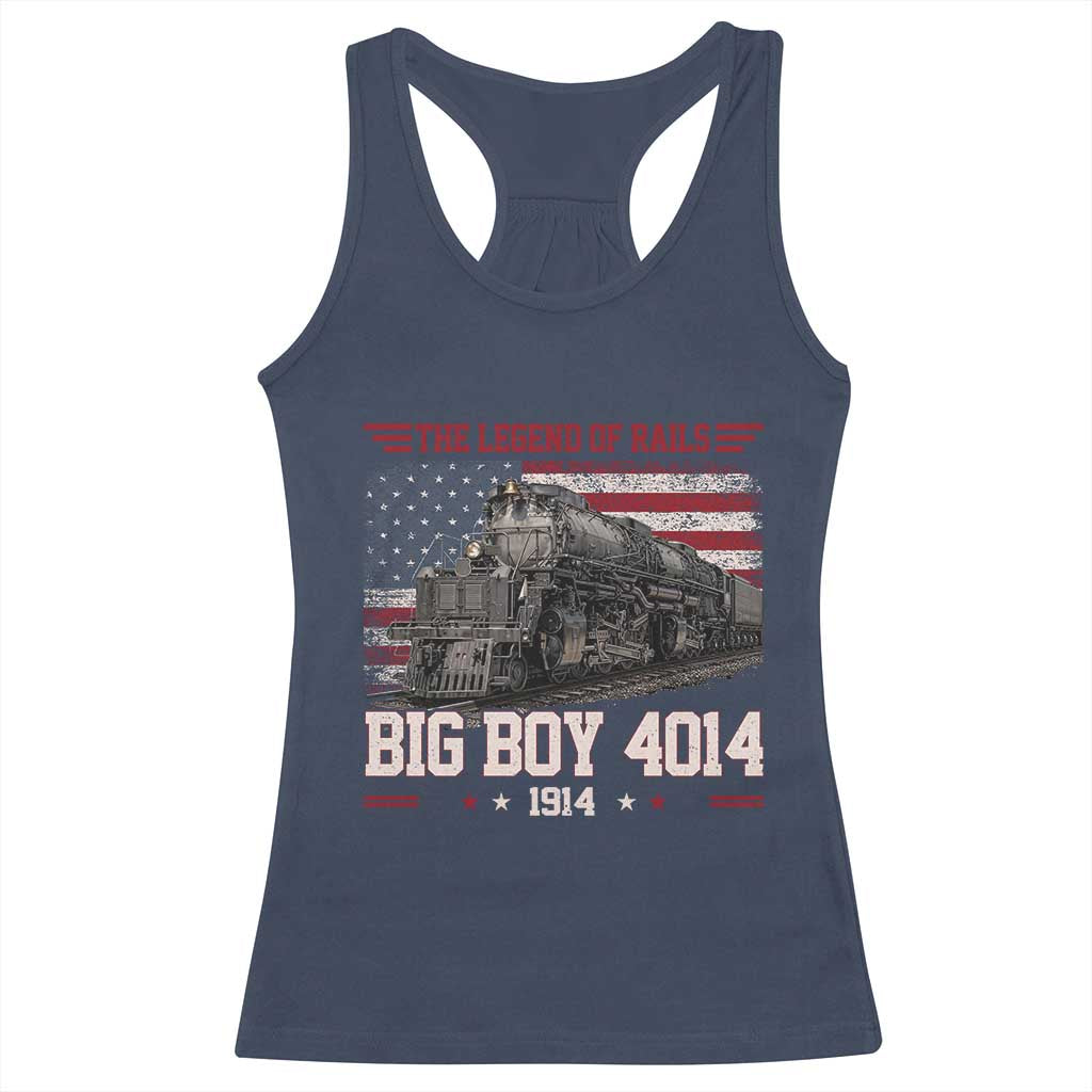 Vintage Steam Locomotive Heritage Racerback Tank Top The Legend of Rails American Flag