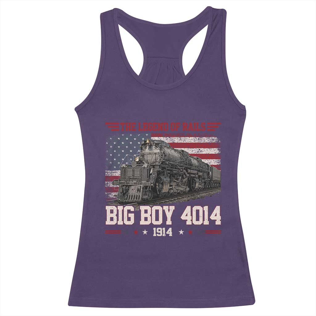 Vintage Steam Locomotive Heritage Racerback Tank Top The Legend of Rails American Flag