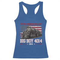 Vintage Steam Locomotive Heritage Racerback Tank Top The Legend of Rails American Flag