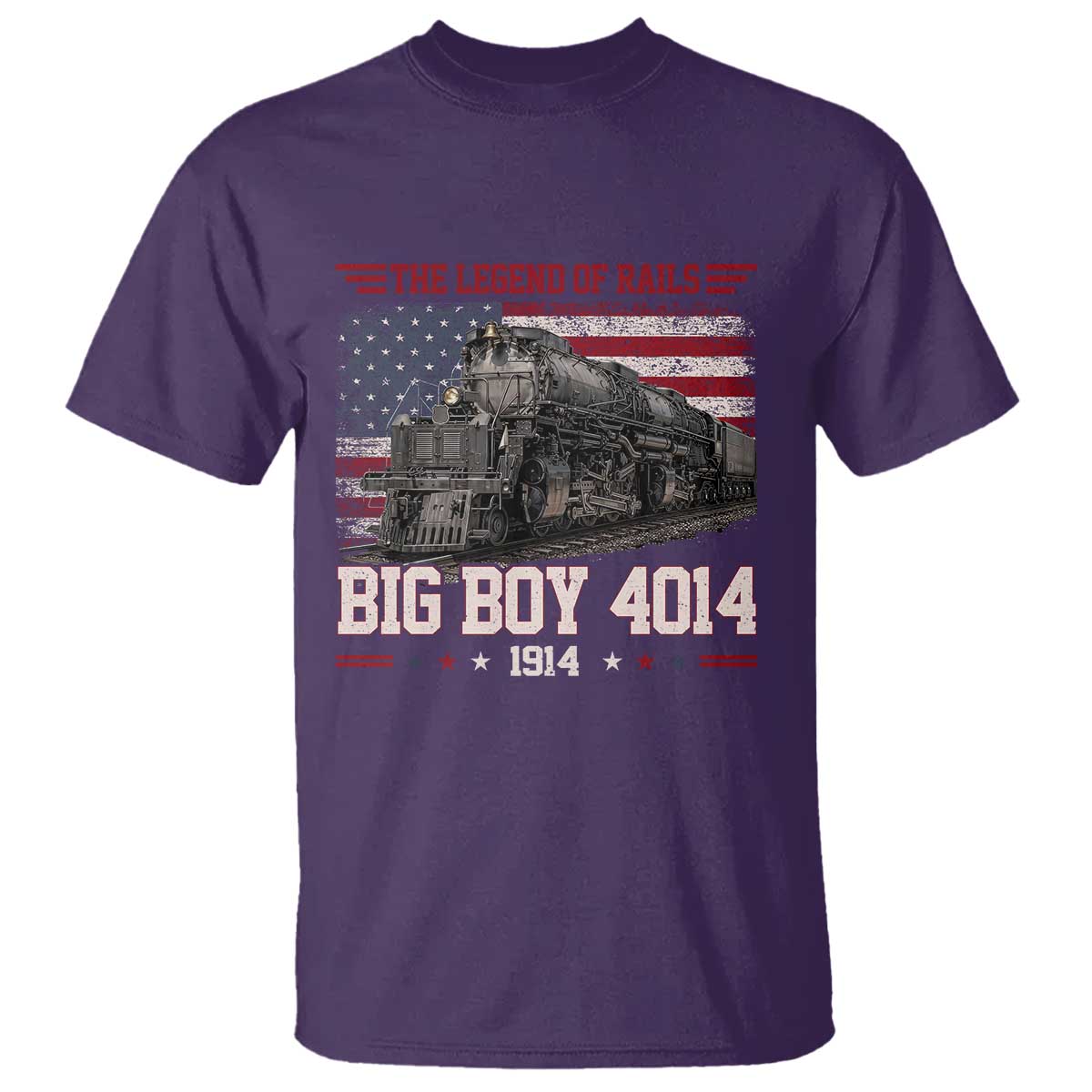 Vintage Steam Locomotive Heritage T Shirt The Legend of Rails American Flag