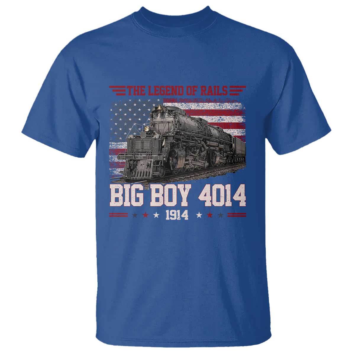 Vintage Steam Locomotive Heritage T Shirt The Legend of Rails American Flag