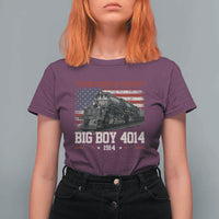 Vintage Steam Locomotive Heritage T Shirt For Women The Legend of Rails American Flag