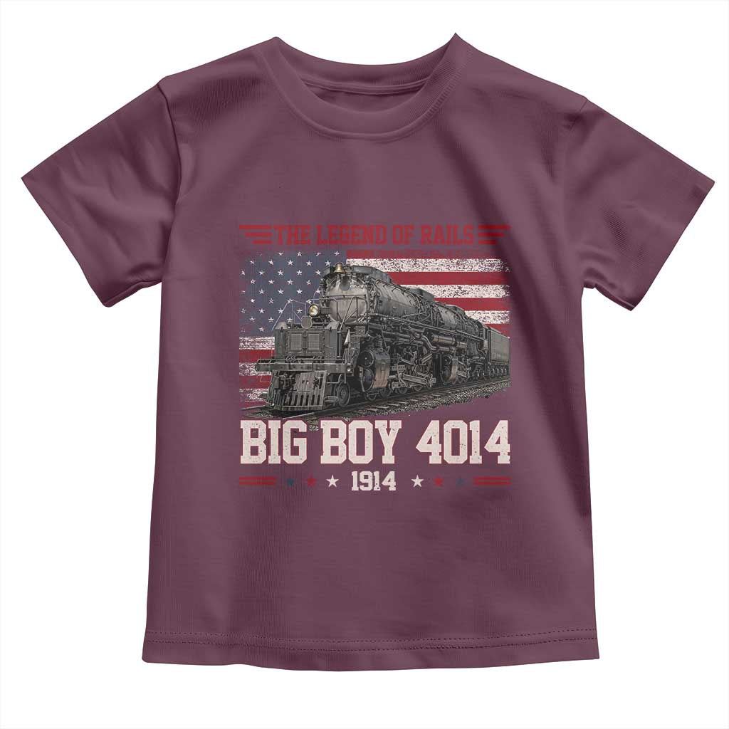 Vintage Steam Locomotive Heritage Toddler T Shirt The Legend of Rails American Flag