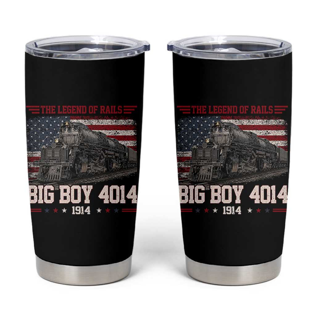 Vintage Steam Locomotive Heritage Tumbler Cup The Legend of Rails American Flag