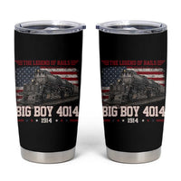 Vintage Steam Locomotive Heritage Tumbler Cup The Legend of Rails American Flag