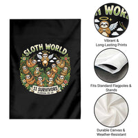 Sloth World 11 Survivors Wildlife Awareness Garden Flag Florida Animal Rights Protest and Support