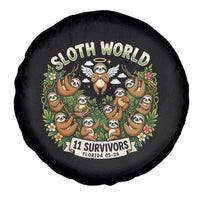 Sloth World 11 Survivors Wildlife Awareness Spare Tire Cover Florida Animal Rights Protest and Support