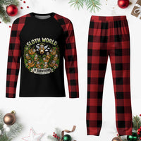 Sloth World 11 Survivors Wildlife Awareness Plaid Pajama Set Florida Animal Rights Protest and Support