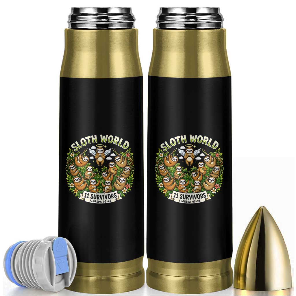 Sloth World 11 Survivors Wildlife Awareness Bullet Tumbler Florida Animal Rights Protest and Support