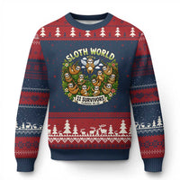 Sloth World 11 Survivors Wildlife Awareness Ugly Christmas Sweater Florida Animal Rights Protest and Support