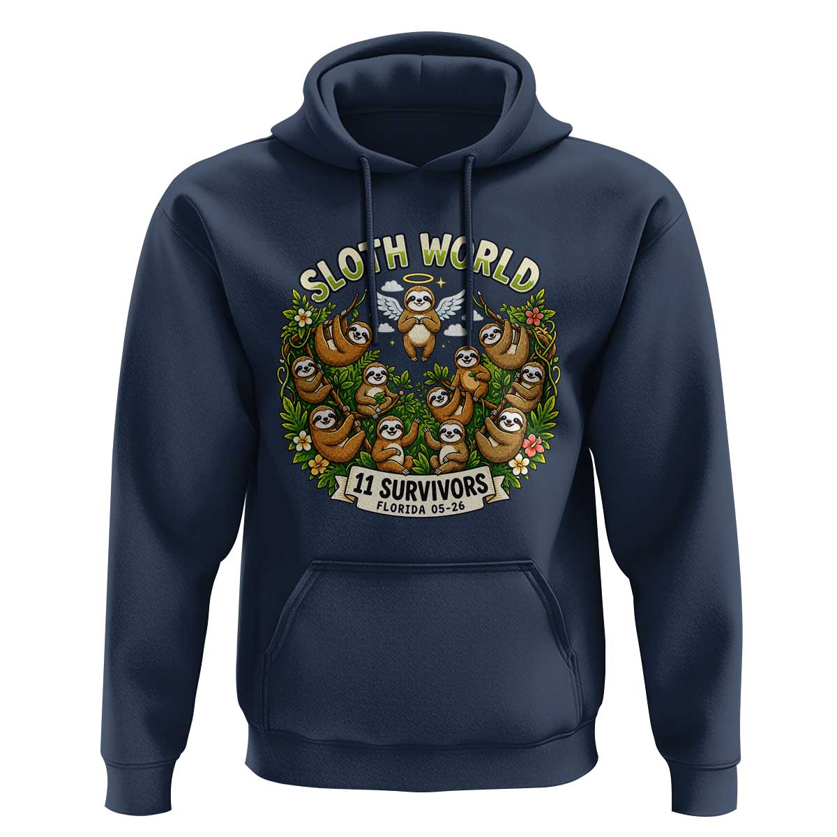 Sloth World 11 Survivors Wildlife Awareness Hoodie Florida Animal Rights Protest and Support