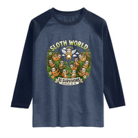 Sloth World 11 Survivors Wildlife Awareness Raglan Shirt Florida Animal Rights Protest and Support