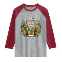 Sloth World 11 Survivors Wildlife Awareness Raglan Shirt Florida Animal Rights Protest and Support