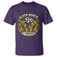 Sloth World 11 Survivors Wildlife Awareness T Shirt Florida Animal Rights Protest and Support