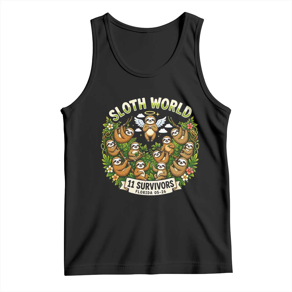 Sloth World 11 Survivors Wildlife Awareness Tank Top Florida Animal Rights Protest and Support