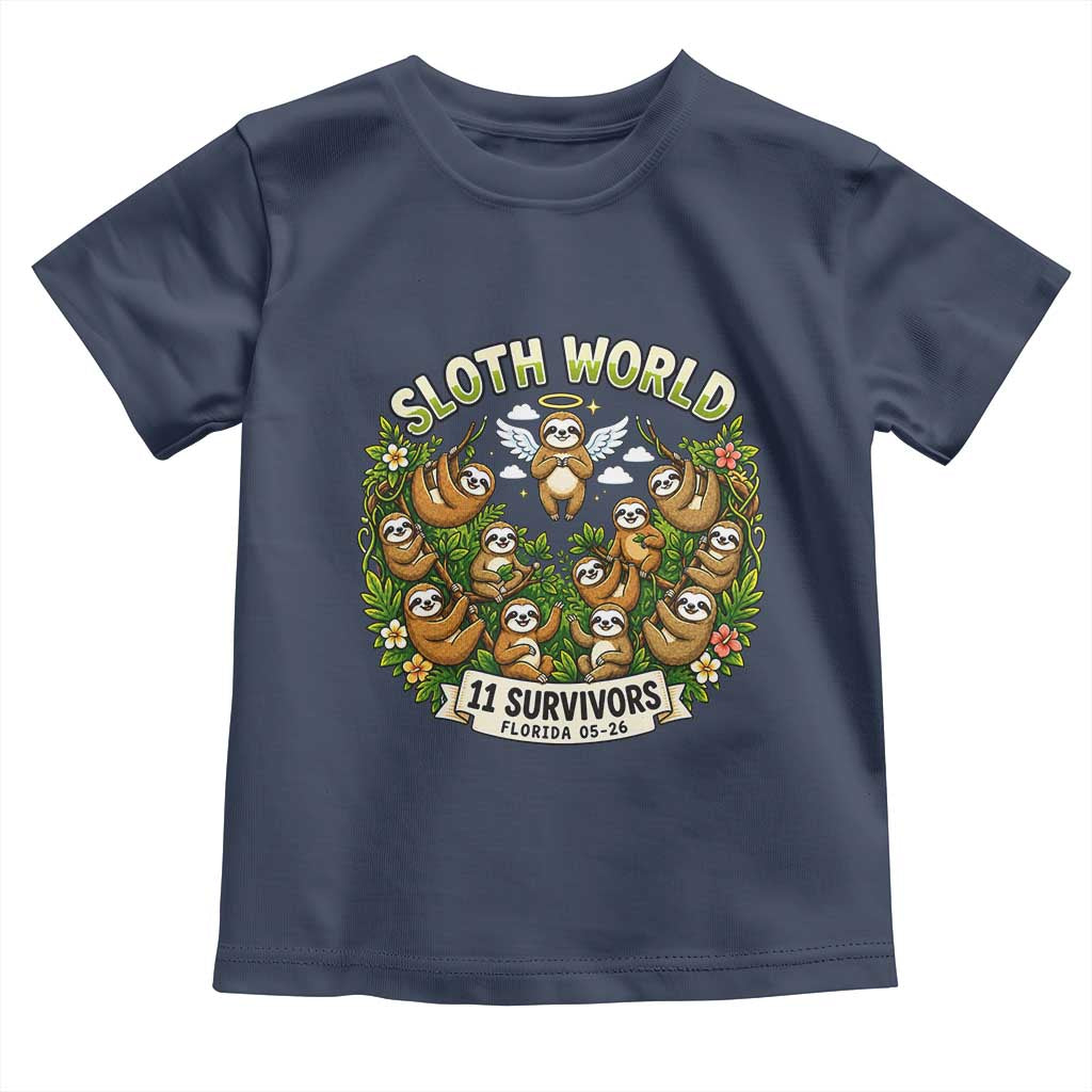 Sloth World 11 Survivors Wildlife Awareness Toddler T Shirt Florida Animal Rights Protest and Support