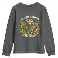 Sloth World 11 Survivors Wildlife Awareness Youth Sweatshirt Florida Animal Rights Protest and Support