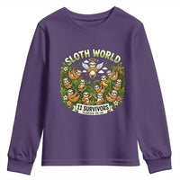 Sloth World 11 Survivors Wildlife Awareness Youth Sweatshirt Florida Animal Rights Protest and Support