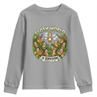 Sloth World 11 Survivors Wildlife Awareness Youth Sweatshirt Florida Animal Rights Protest and Support