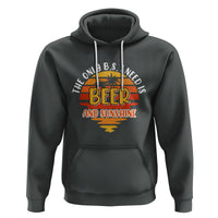 Funny Drinking Hoodie The Only B.S. I Need Is Beer And Sunshine Lover Retro Sunset - Wonder Print Shop
