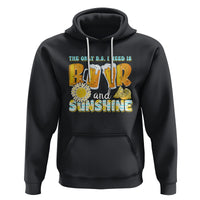 Funny Drinking Hoodie The Only B.S. I Need Is Beer And Sunshine Lover - Wonder Print Shop