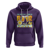 Funny Drinking Hoodie The Only B.S. I Need Is Beer And Sunshine Lover - Wonder Print Shop