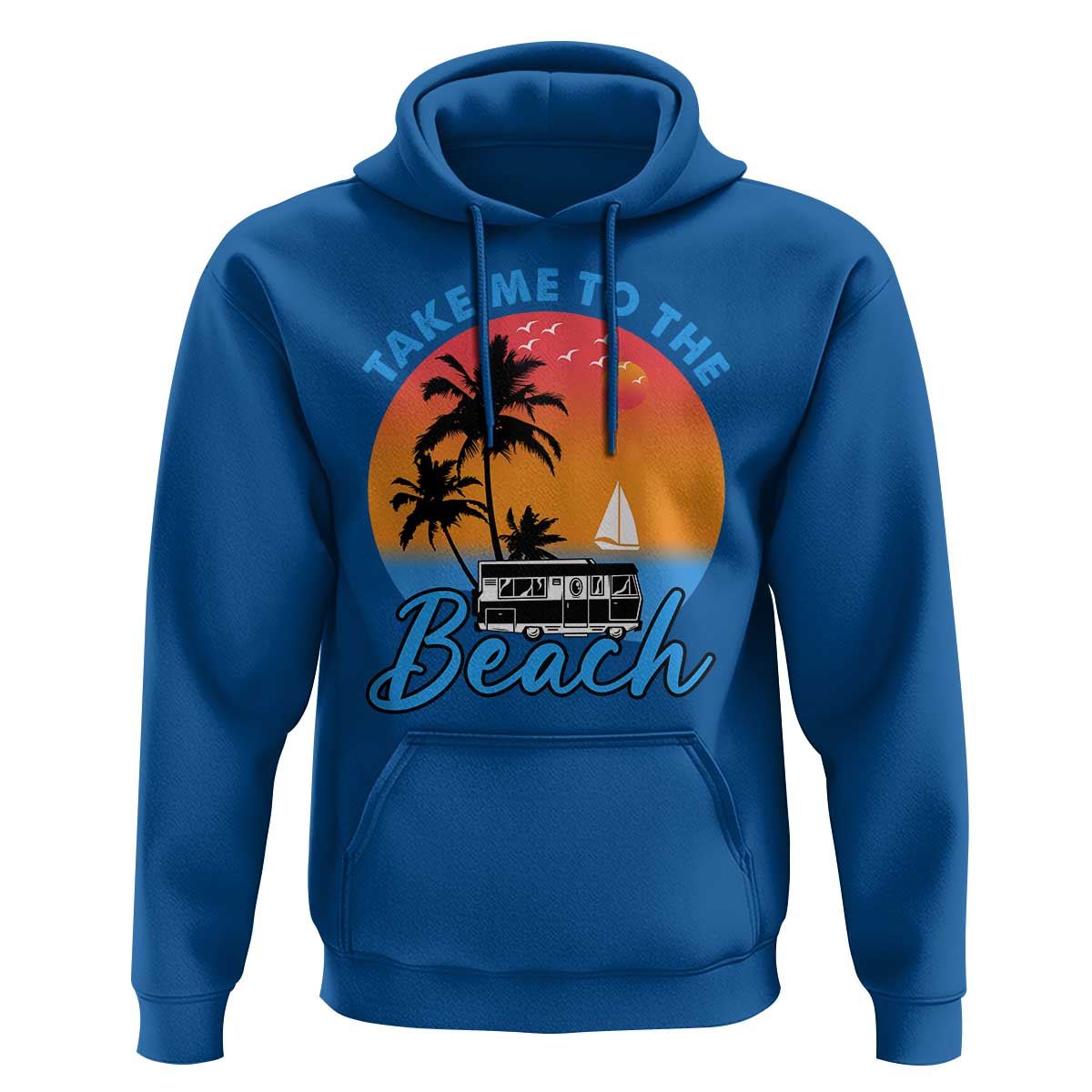 Summer Vibe Hoodie Retro Sunset Take Me To The Beach - Wonder Print Shop