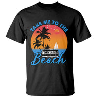 Summer Vibe T Shirt Retro Sunset Take Me To The Beach - Wonder Print Shop