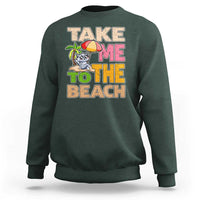 Summer Vibe Funny Cat Sweatshirt Take Me To The Beach - Wonder Print Shop