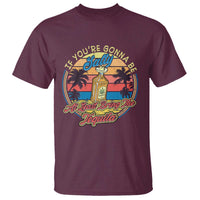 Funny Tequila Lover T Shirt If You're Gonna Be Salty At Least Bring The Tequila Shot Retro Sunset - Wonder Print Shop
