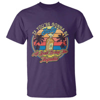 Funny Tequila Lover T Shirt If You're Gonna Be Salty At Least Bring The Tequila Shot Retro Sunset - Wonder Print Shop