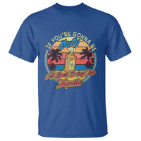 Funny Tequila Lover T Shirt If You're Gonna Be Salty At Least Bring The Tequila Shot Retro Sunset - Wonder Print Shop