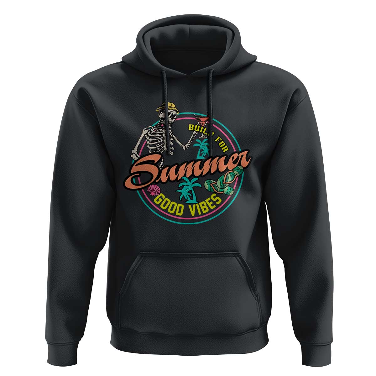 Summer Vibe Skeleton Hoodie Build For Summer Good Vibes Chilln' - Wonder Print Shop