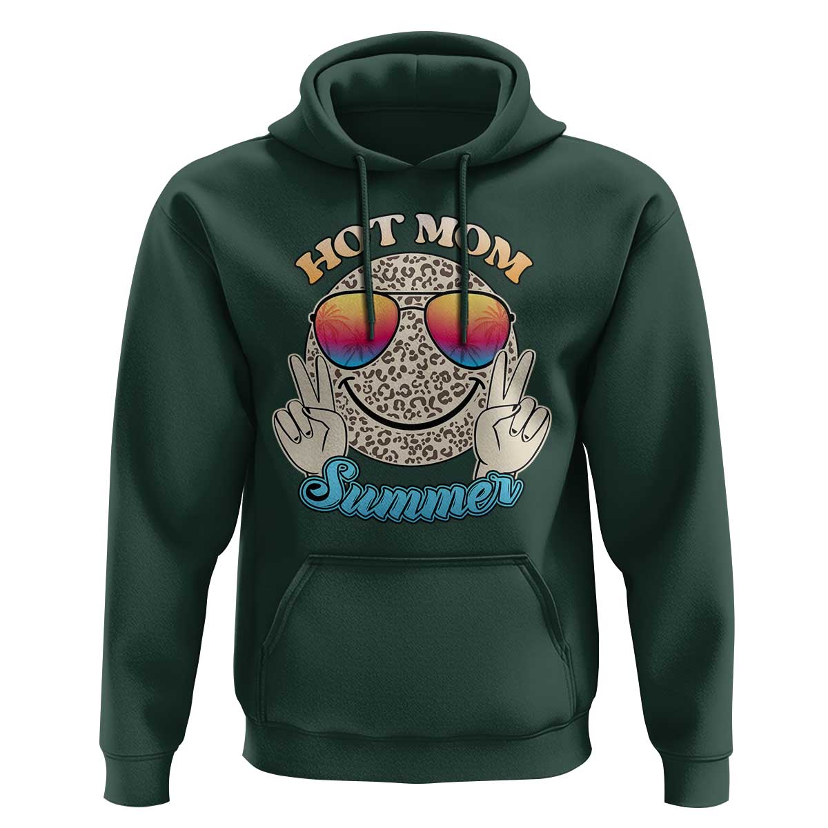 Hot Mom Summer Hoodie Chillin' Vibe Leopard Mommy - Wonder Print Shop