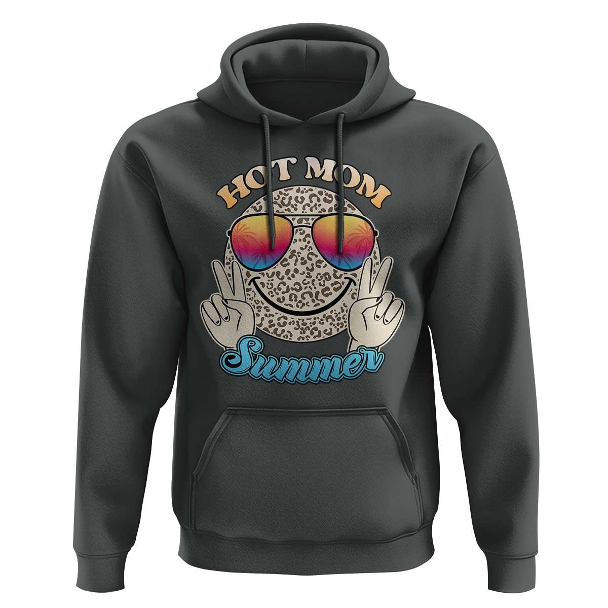 Hot Mom Summer Hoodie Chillin' Vibe Leopard Mommy - Wonder Print Shop