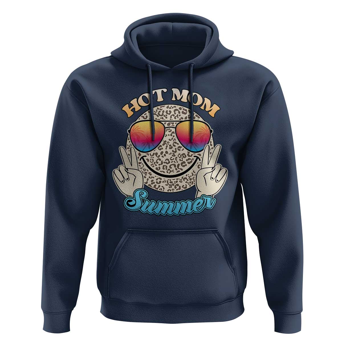 Hot Mom Summer Hoodie Chillin' Vibe Leopard Mommy - Wonder Print Shop