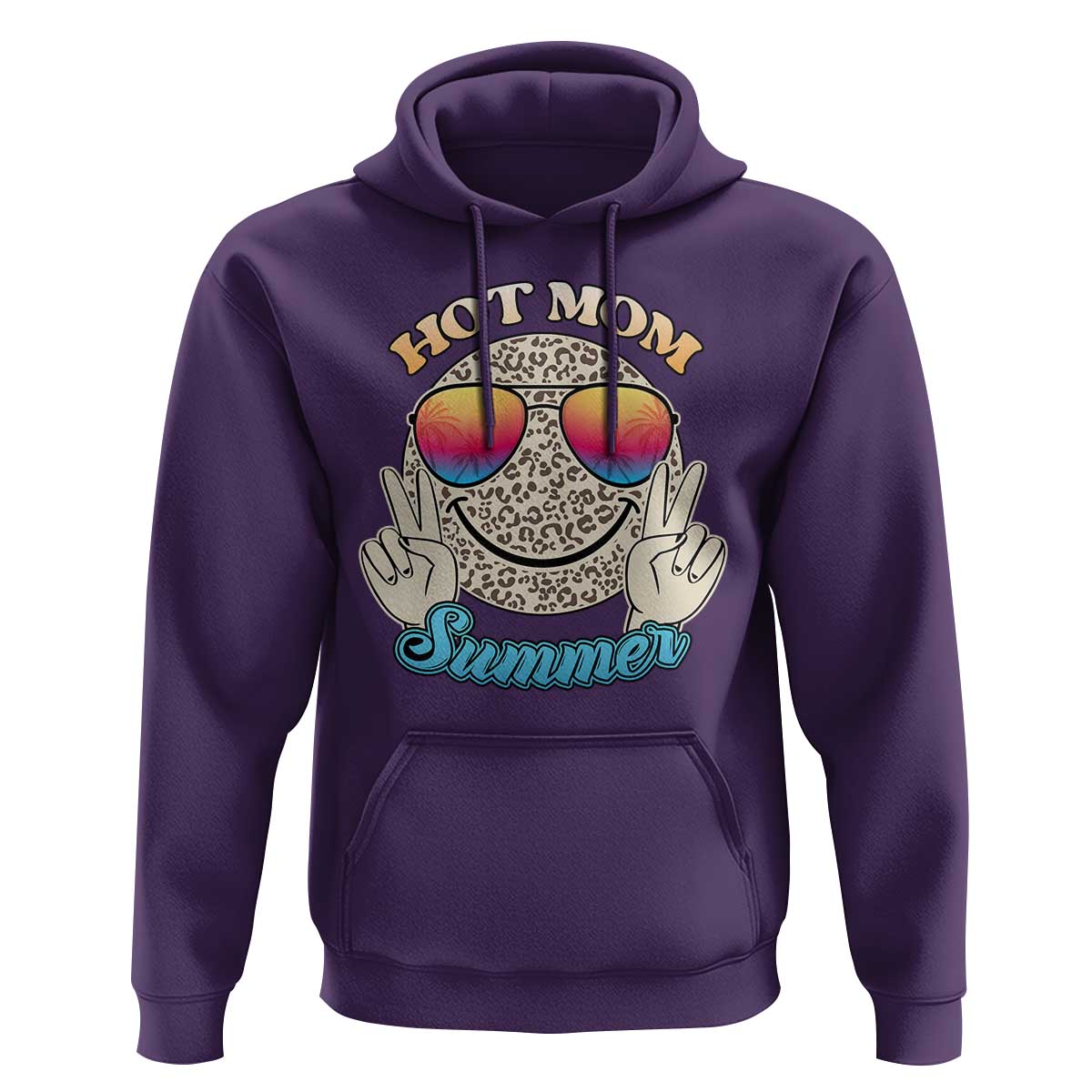 Hot Mom Summer Hoodie Chillin' Vibe Leopard Mommy - Wonder Print Shop