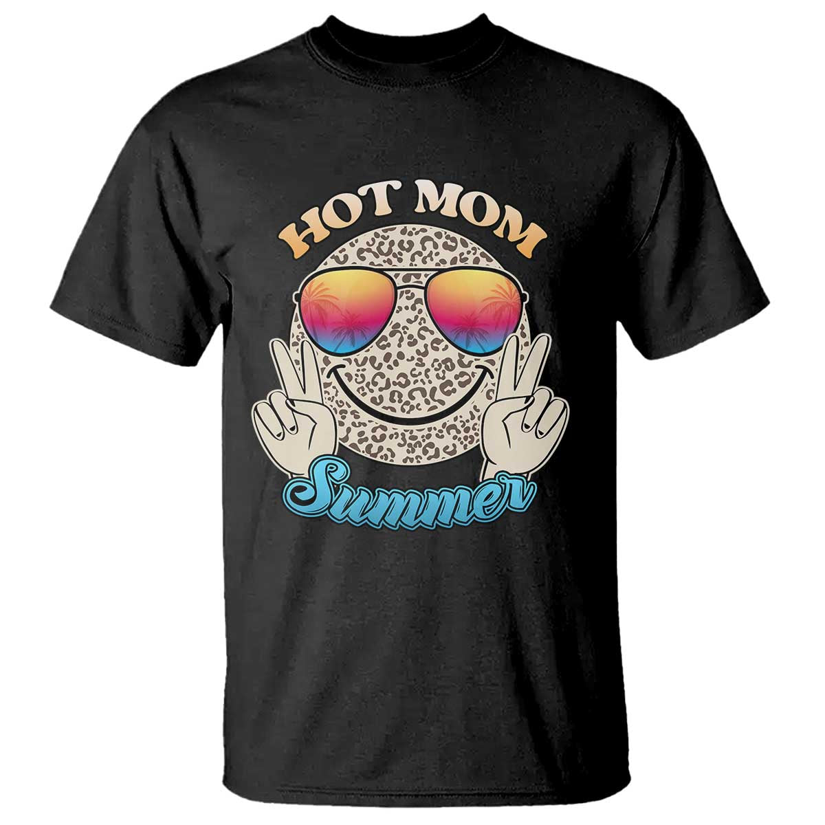 Hot Mom Summer T Shirt Chillin' Vibe Leopard Mommy - Wonder Print Shop