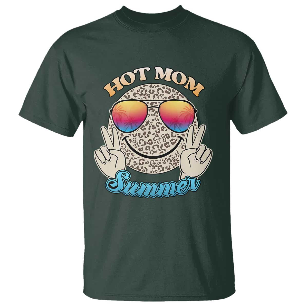 Hot Mom Summer T Shirt Chillin' Vibe Leopard Mommy - Wonder Print Shop