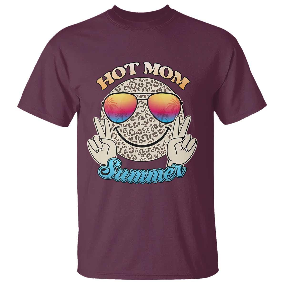 Hot Mom Summer T Shirt Chillin' Vibe Leopard Mommy - Wonder Print Shop