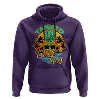 Summer Vibe Hoodie Tanned Tatted Tipsy Funny Pineapple Retro Sunset - Wonder Print Shop