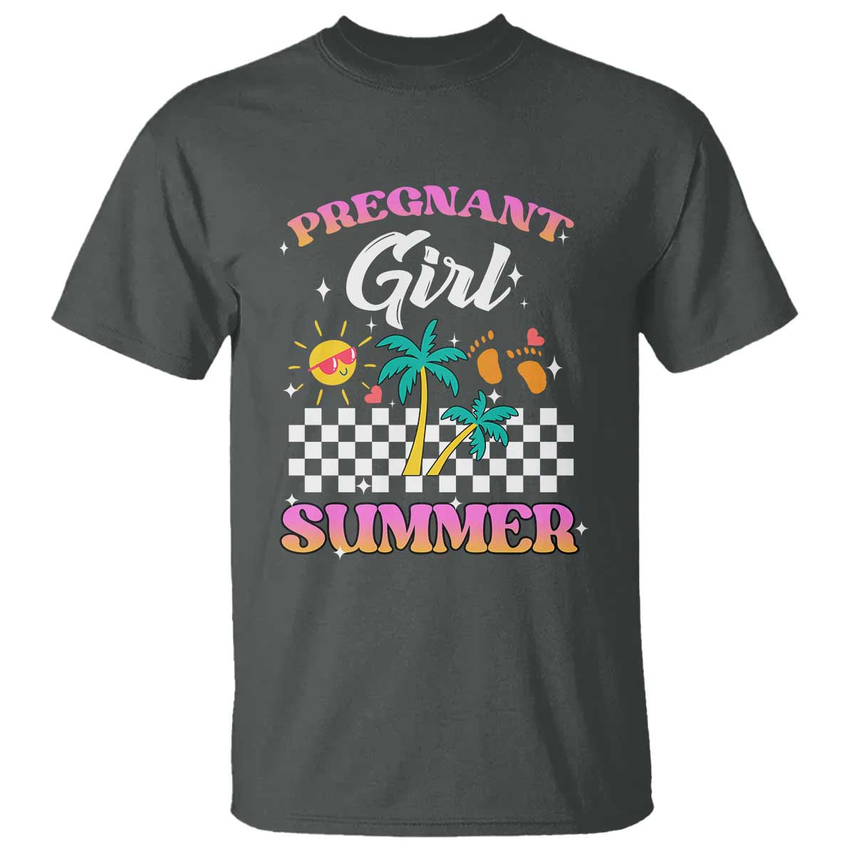 Pregnant Girl Summer T Shirt Funny Baby Announcement Retro Vintage - Wonder Print Shop