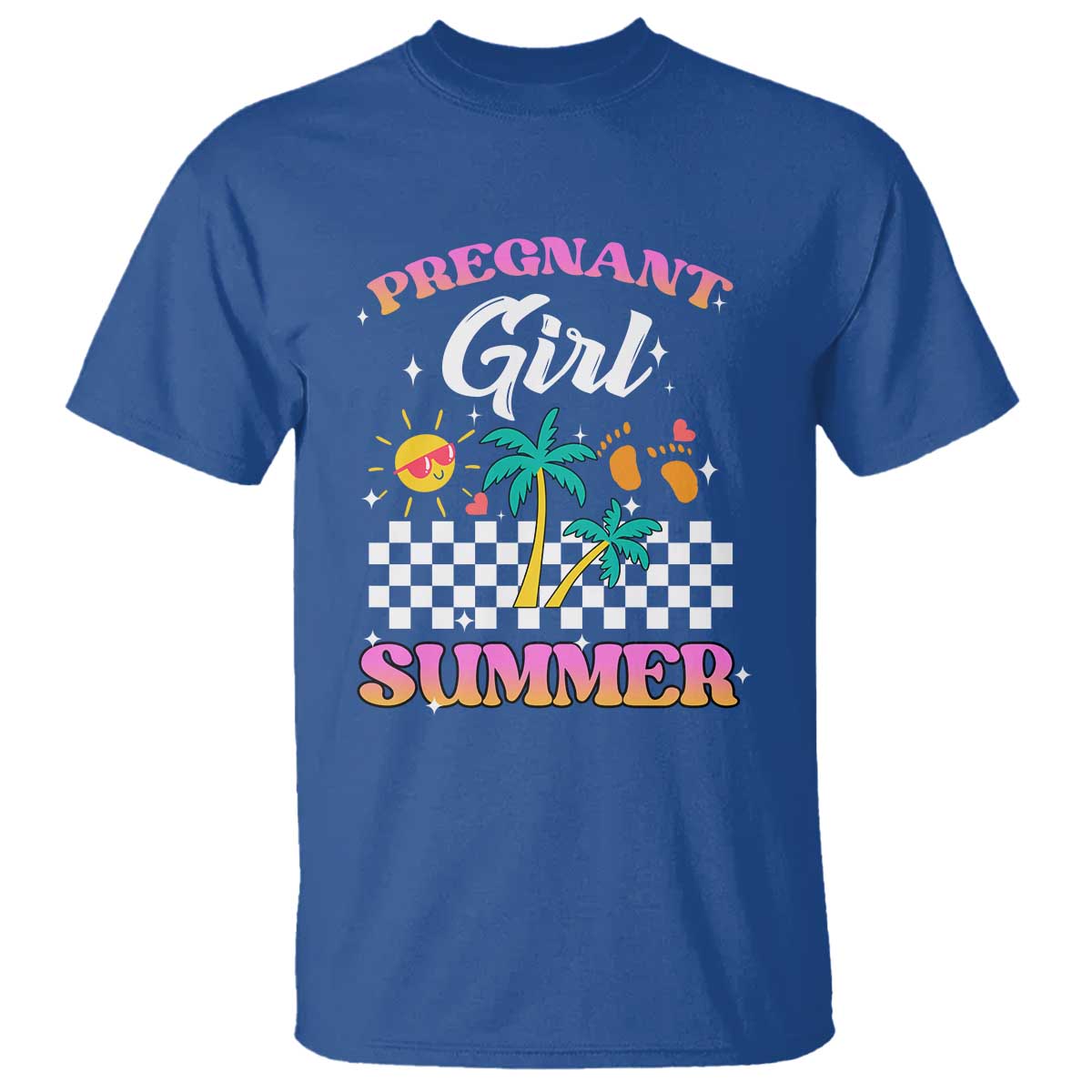 Pregnant Girl Summer T Shirt Funny Baby Announcement Retro Vintage - Wonder Print Shop