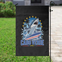 Cabo Verde Surfing Blue Shark Surfboard Garden Flag Cape Verde Flag Tropical Ocean Wave