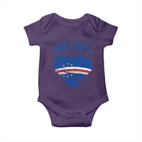 Cape Verde Scribble Flag Heart National Pride Baby Onesie Cabo Verde Love
