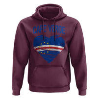 Cape Verde Scribble Flag Heart National Pride Hoodie Cabo Verde Love