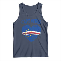 Cape Verde Scribble Flag Heart National Pride Tank Top Cabo Verde Love