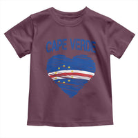 Cape Verde Scribble Flag Heart National Pride Toddler T Shirt Cabo Verde Love