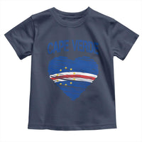 Cape Verde Scribble Flag Heart National Pride Toddler T Shirt Cabo Verde Love