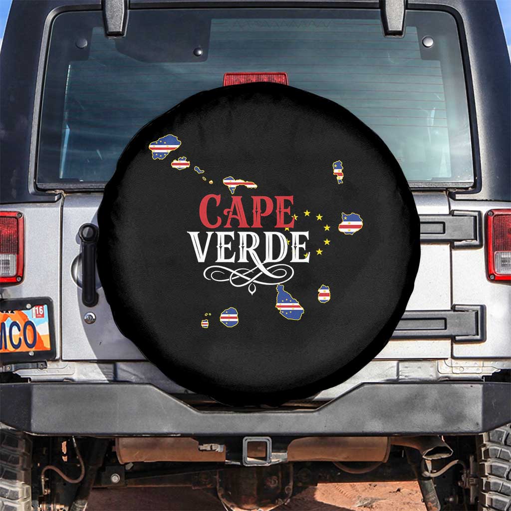 Cabo Verde Islands Flag Map Spare Tire Cover Cape Verde Vintage Pride